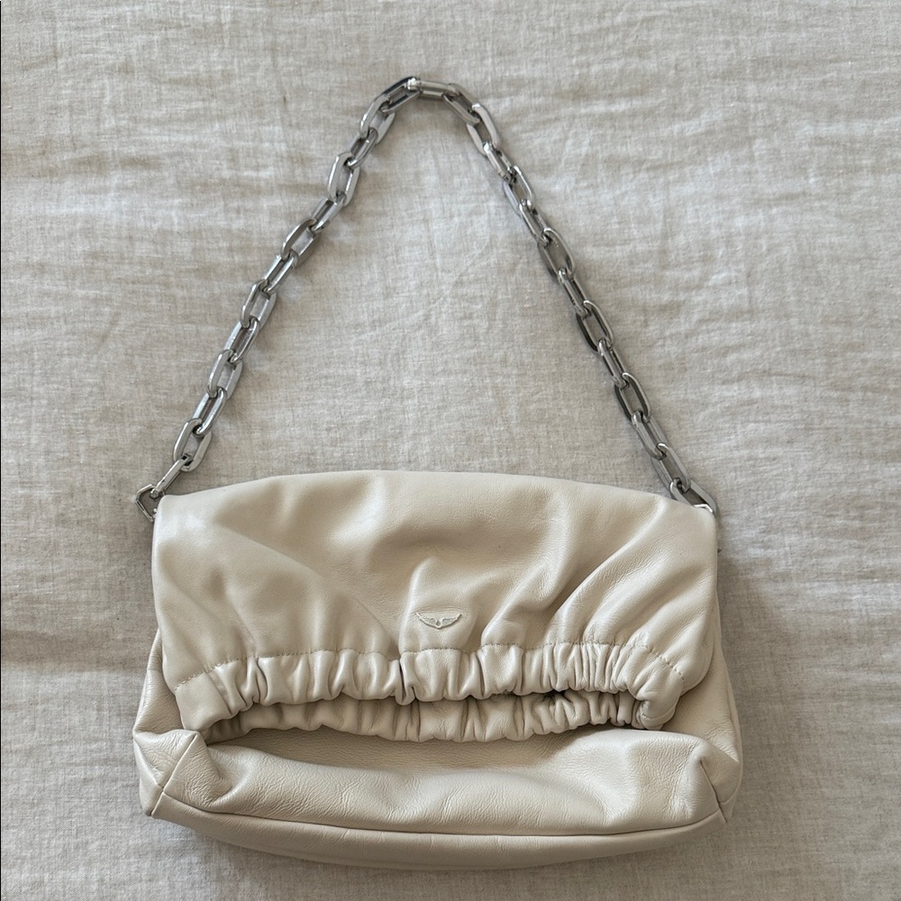 Zadig & Voltaire - Elegant Cream Chain Shoulder Bag